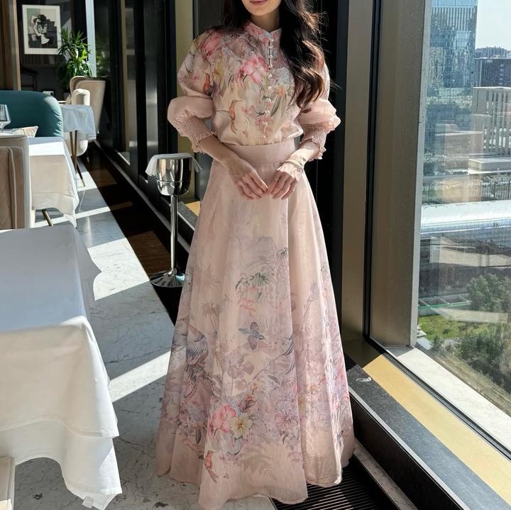 тройка: блузка с майкой и длинная юбка 💕