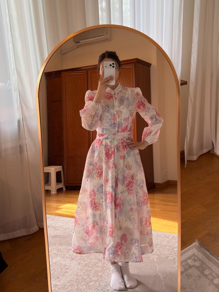 Сарафан с цветочным принтом