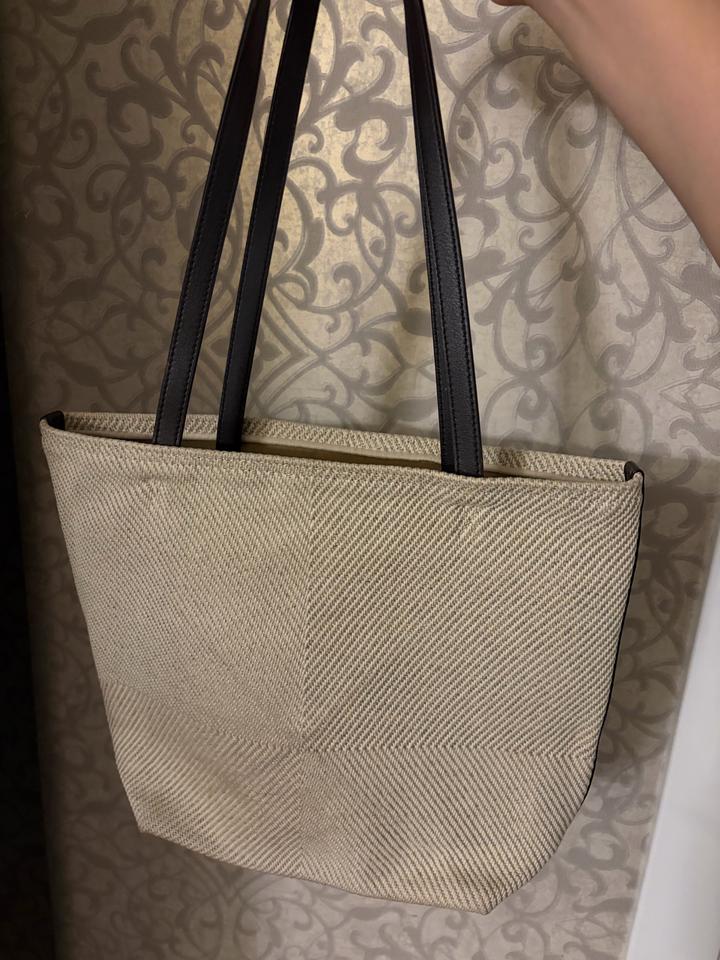 LOEWE Puzzle Fold Tote Beige Jacquard Canvas
