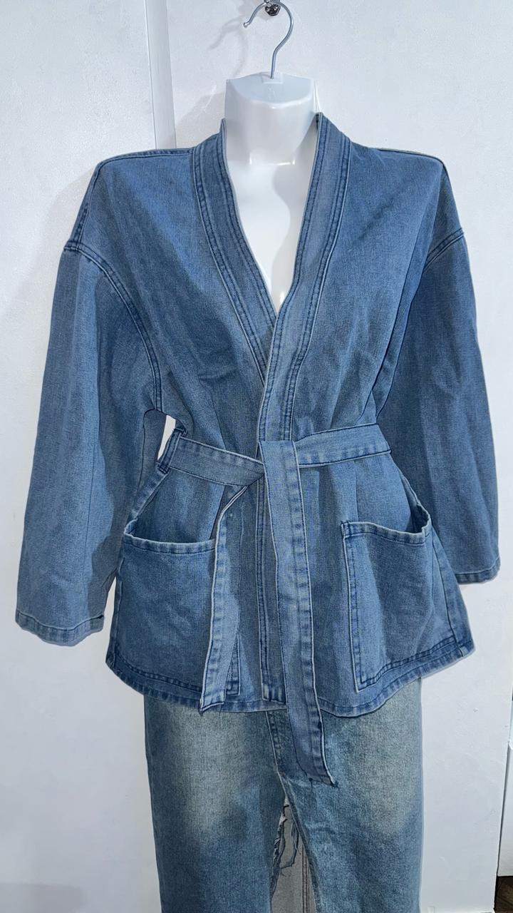 Джинсовое кимоно