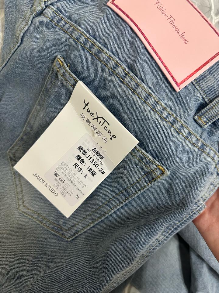 Новые джинсы палаццо голубые