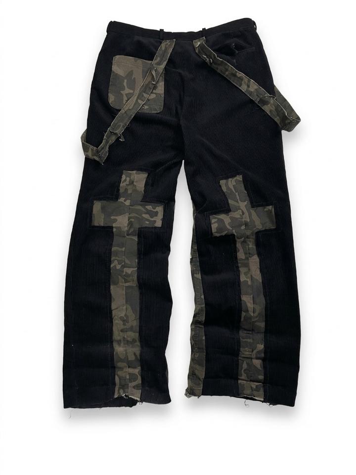 Кастомные вельветовые брюки КРЕСТЫ