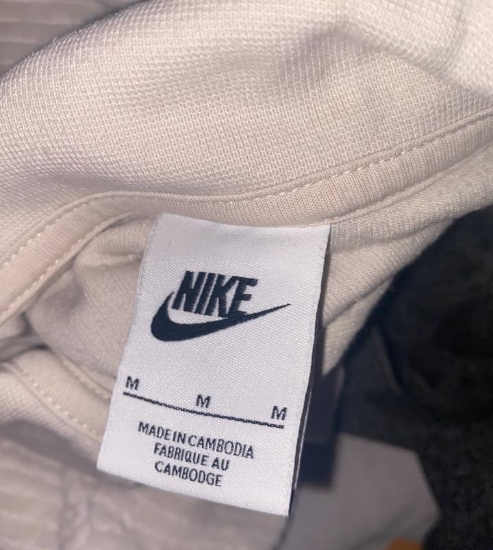 Белая укороченная зип-худи NIKE (оригинал)