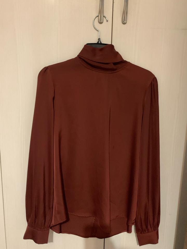 Блуза из атласа 42-44 Aisho Duken бордовый