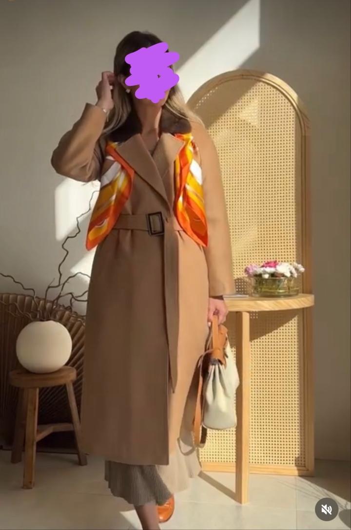 Пальто утепленое , воротник норка