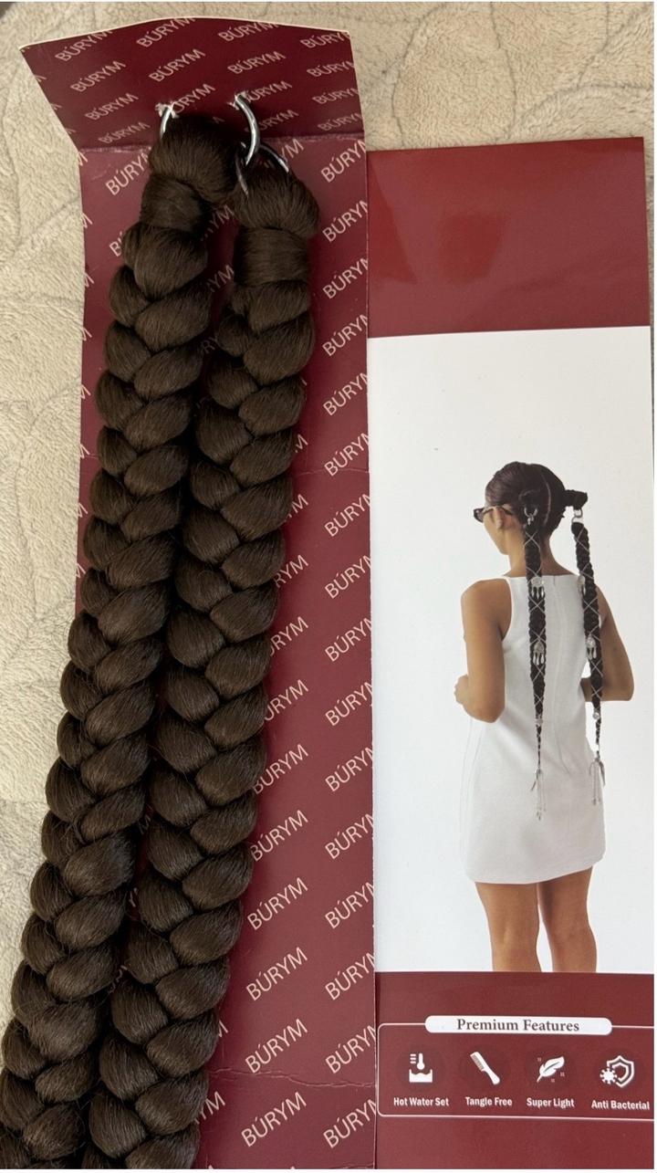 Косички на крабе темно-русый женский