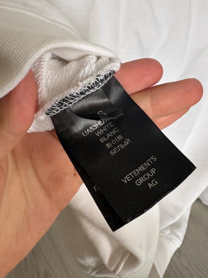 Худи Vetements белое