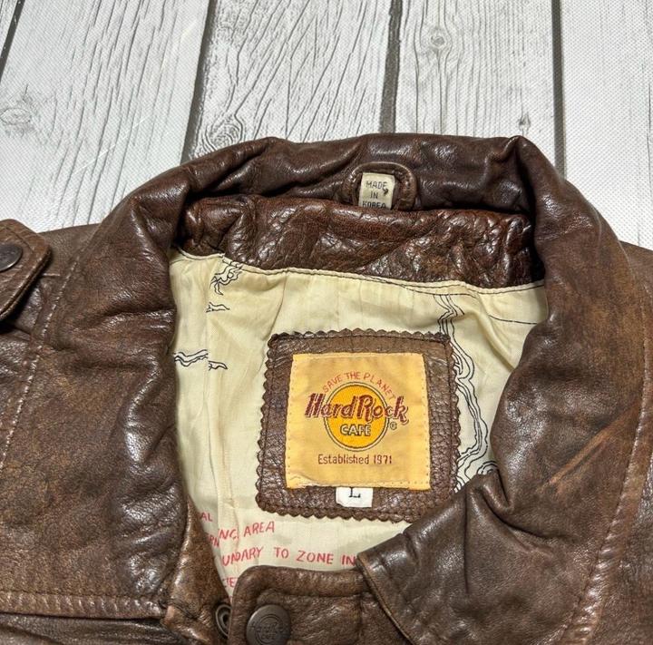 Винтажная кожаная куртка Hard Rock Cafe New York