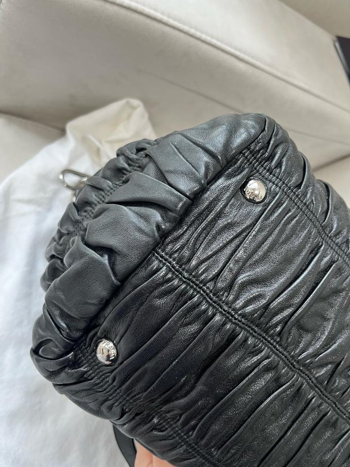 Prada Black Nappa Gaufre Leather Tote Bag