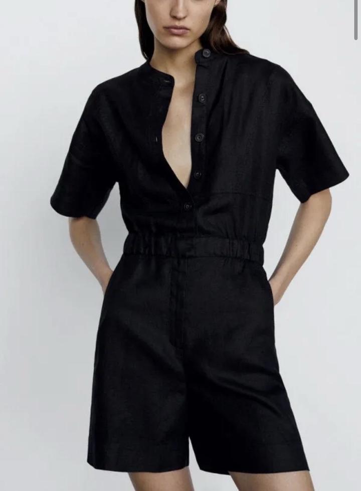 Черный комбинезон Massimo dutti