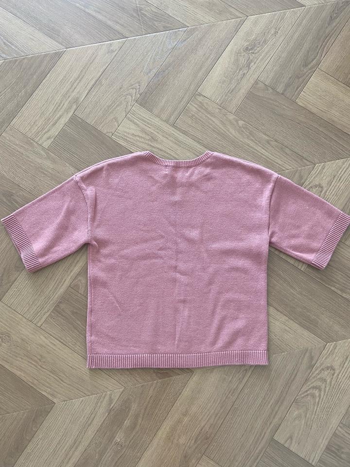 Розовая хлопковая футболка с H&M