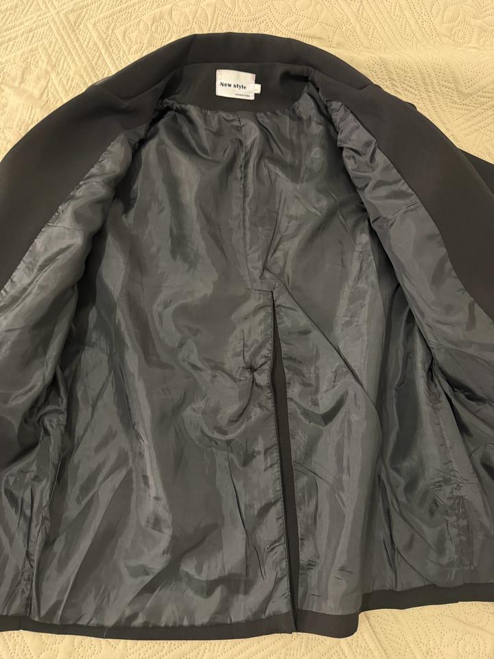 Пиджак черный , New Style, размер оверсайз до 46