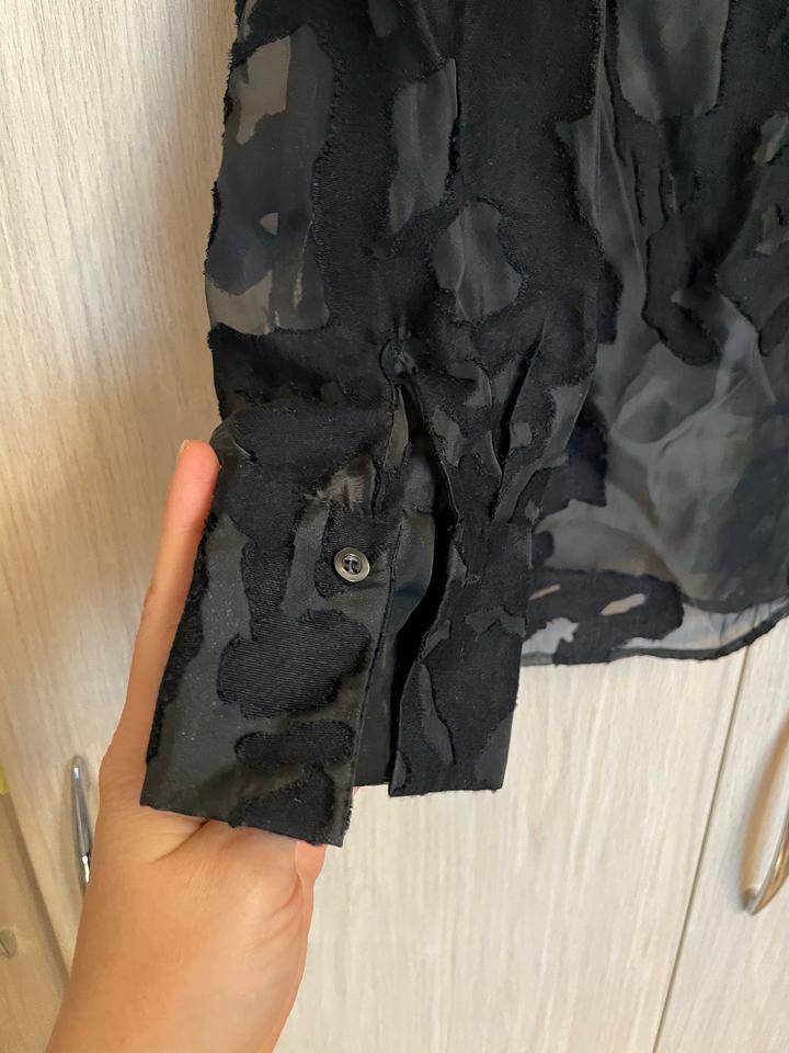 Блузка рубашка Zara черная