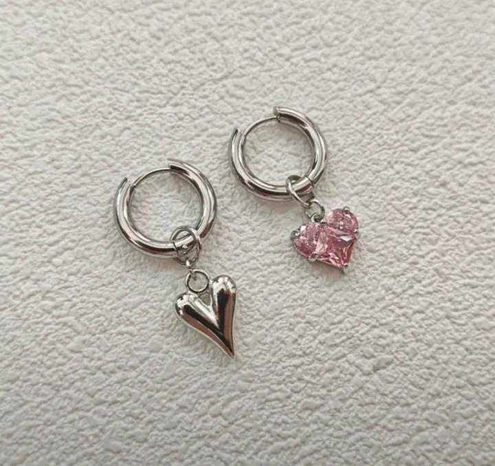 Серьги с сердечками