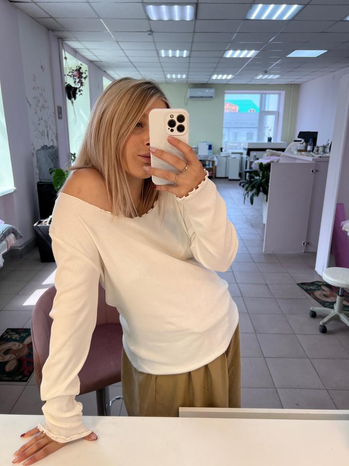 Лонгслив на одно плечо xl