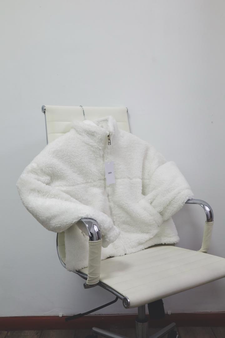 Куртка тедди флисовая молочная