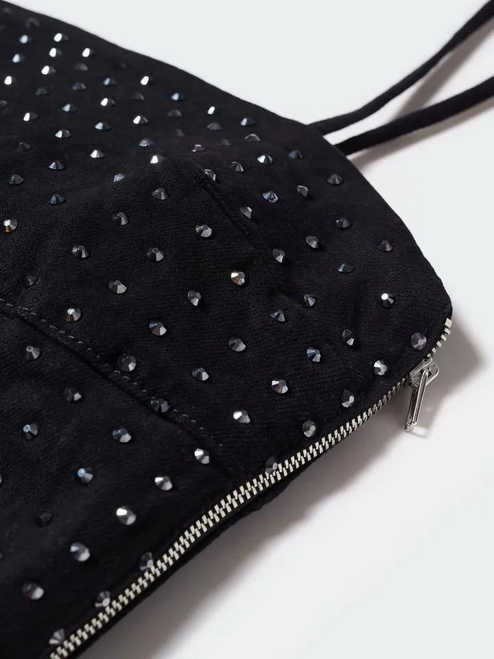 Черное мини платье Mango