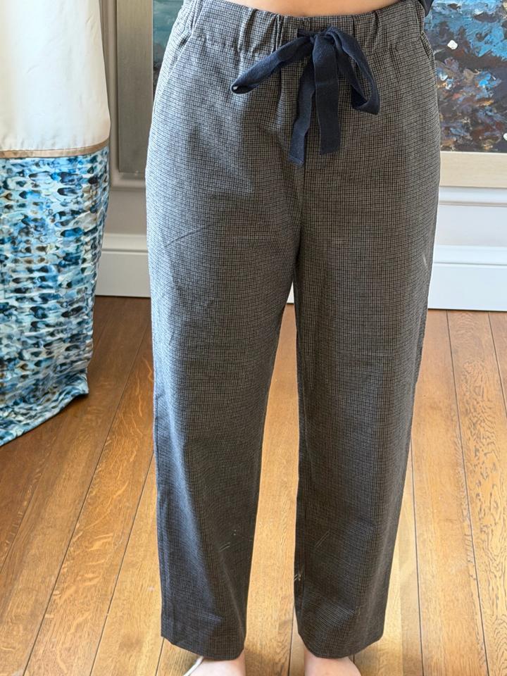 Клетчатые брюки зара прямого кроя