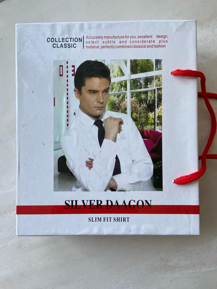 Мужская рубашка с длинным рукавом, новая в упаковке Размер 39, 170-176