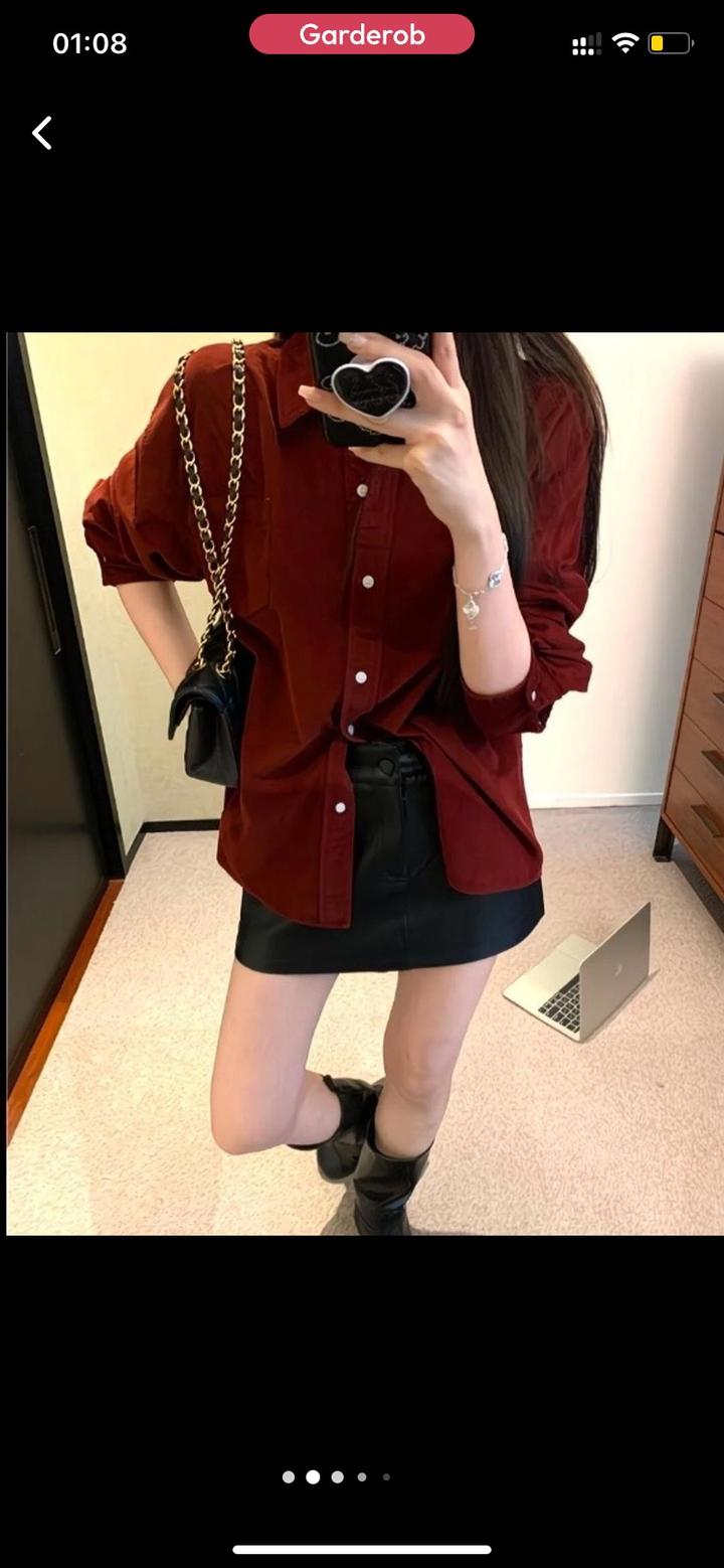 Бордовый блузка