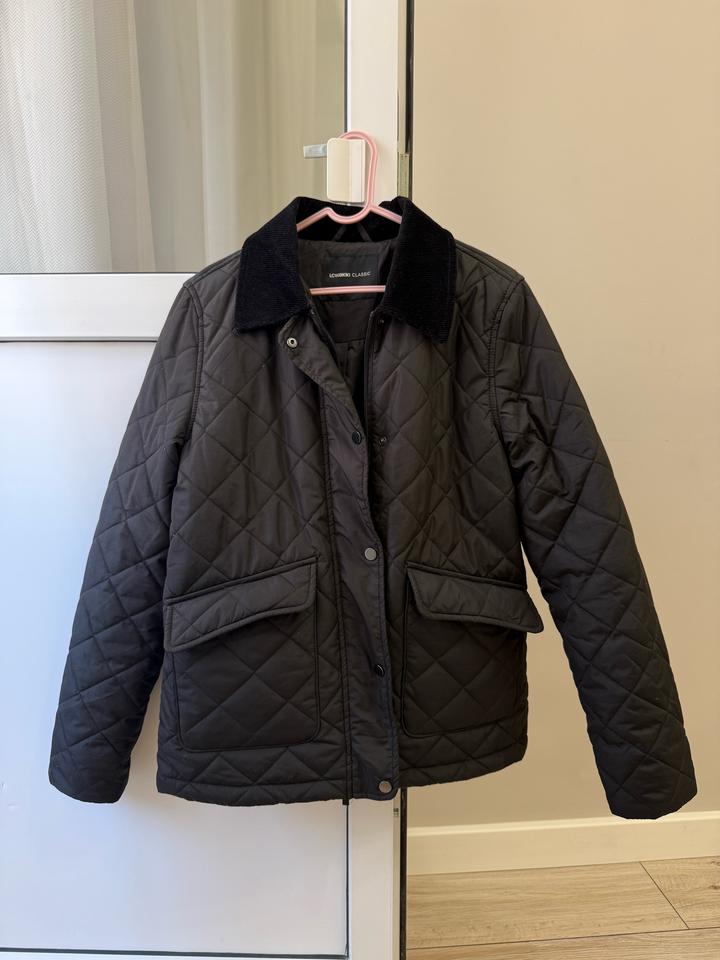 Черная куртка в стиле рабочего, весна/осень