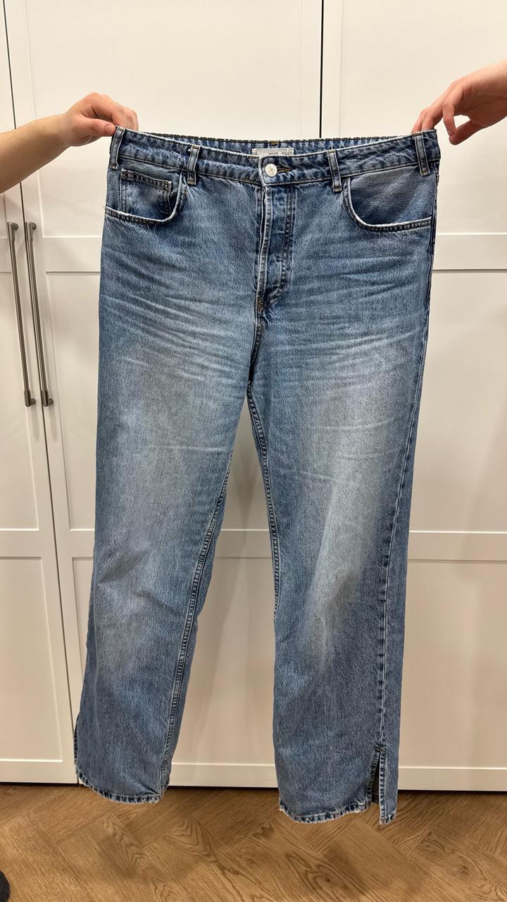 Mango голубые джинсы с разрезами, размер по бирке EUR 42