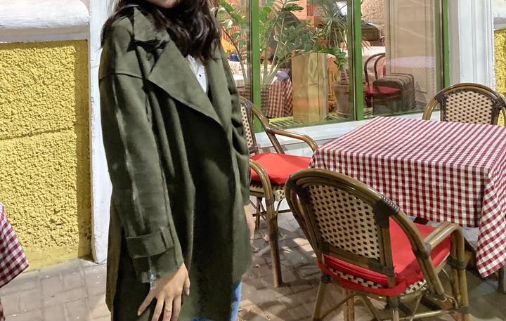 тренч в цвете хаки