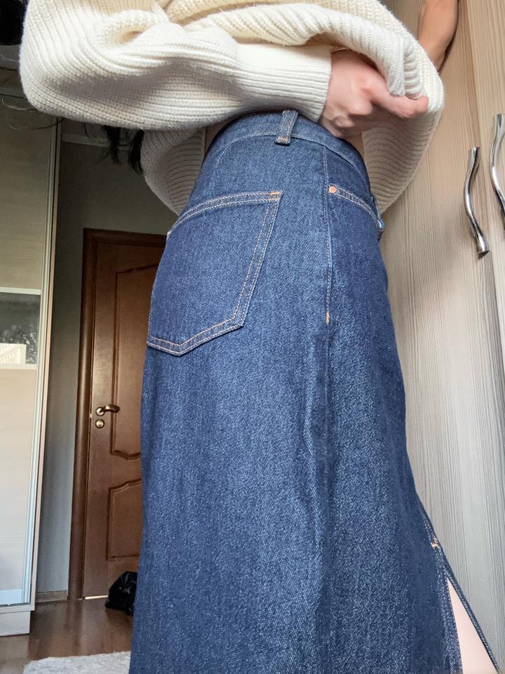 Длинная джинсовая юбка ZARA