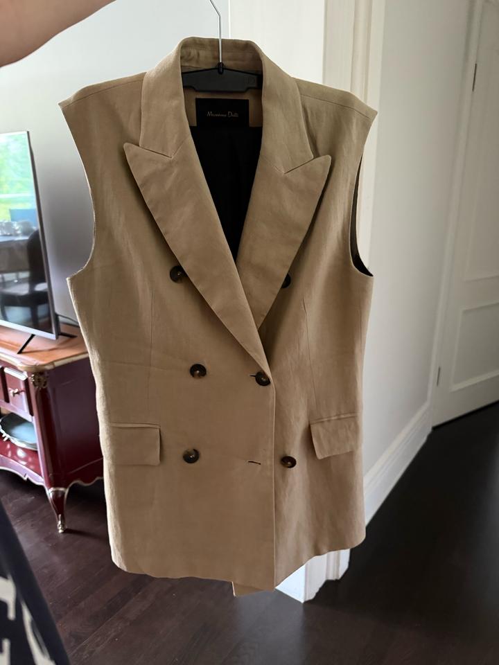 Льняной жилет М Massimo Dutti