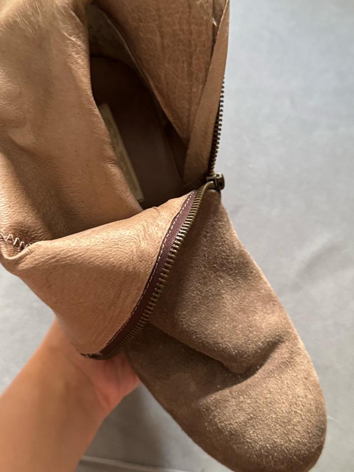 Полусапоги из натуральной замши