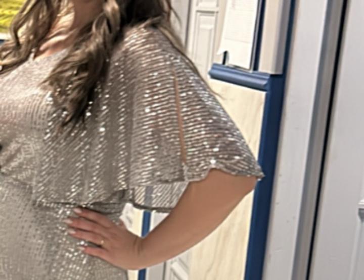 Серебро платье-пайетки