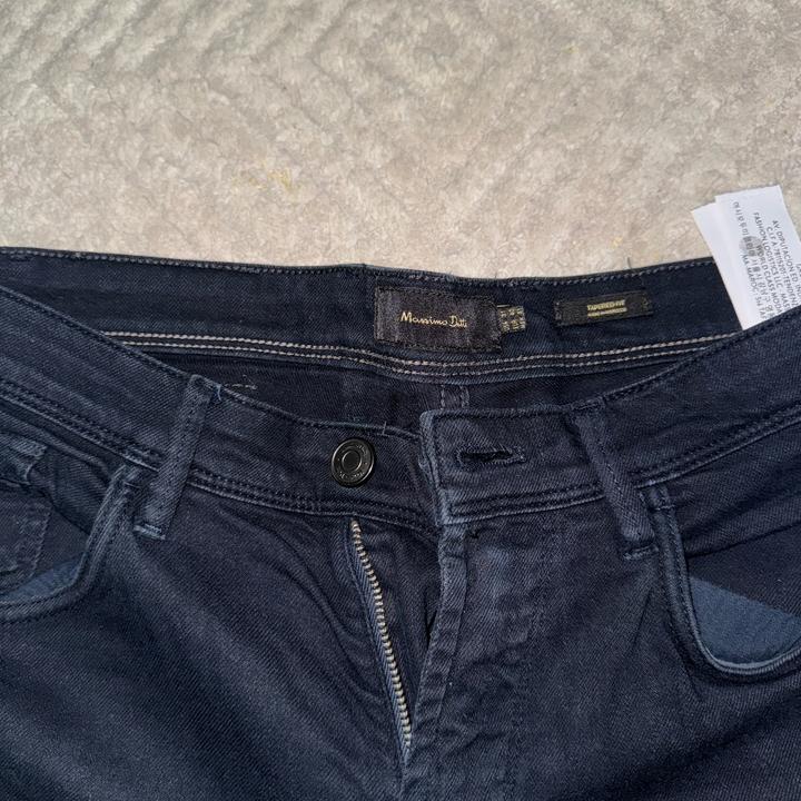 темно синие джинсы massimo dutti