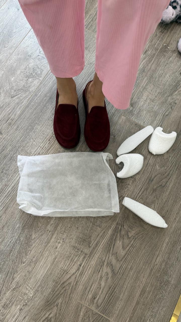 Лоферы из натуральной замши