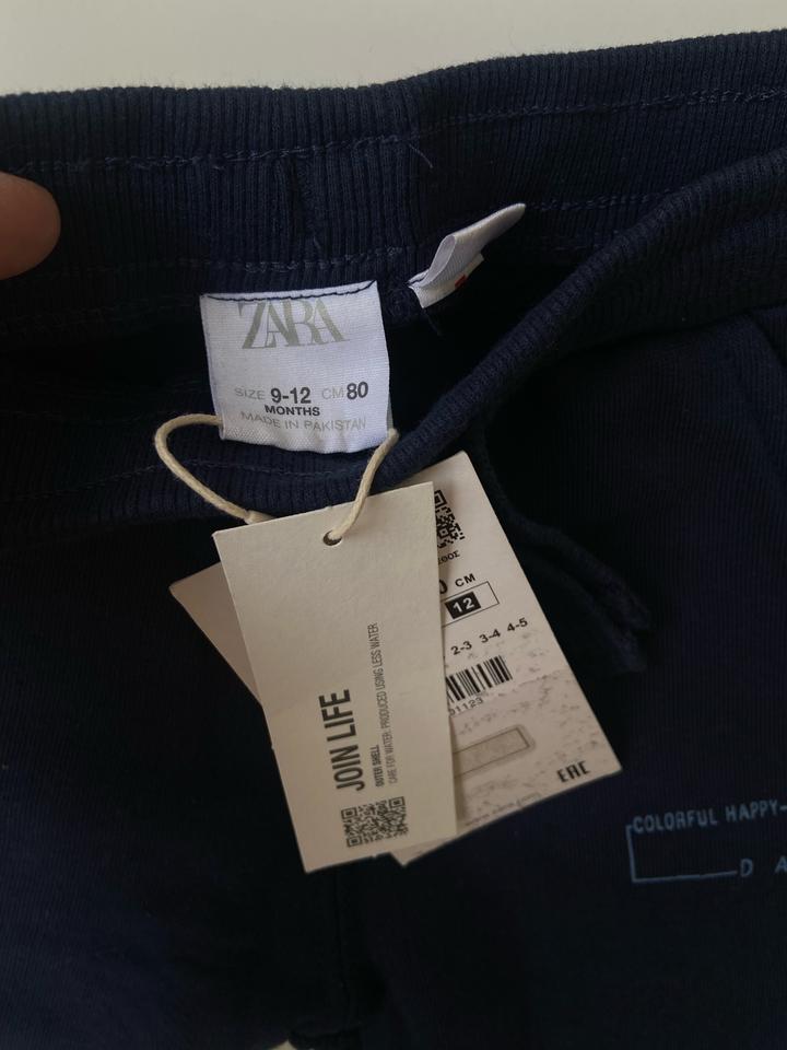 Штанишки, бренд Zara, размер 9-12 месяцев, рост 80 см.