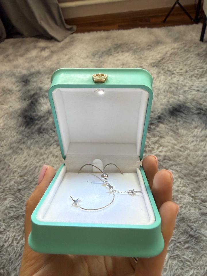 серебряная цепочка со звездочками