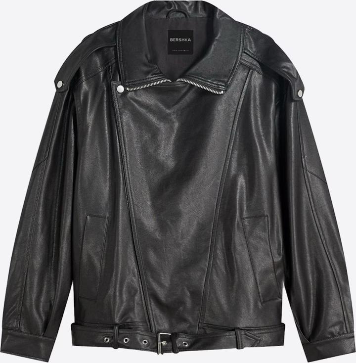 куртка из искусственной кожи bershka