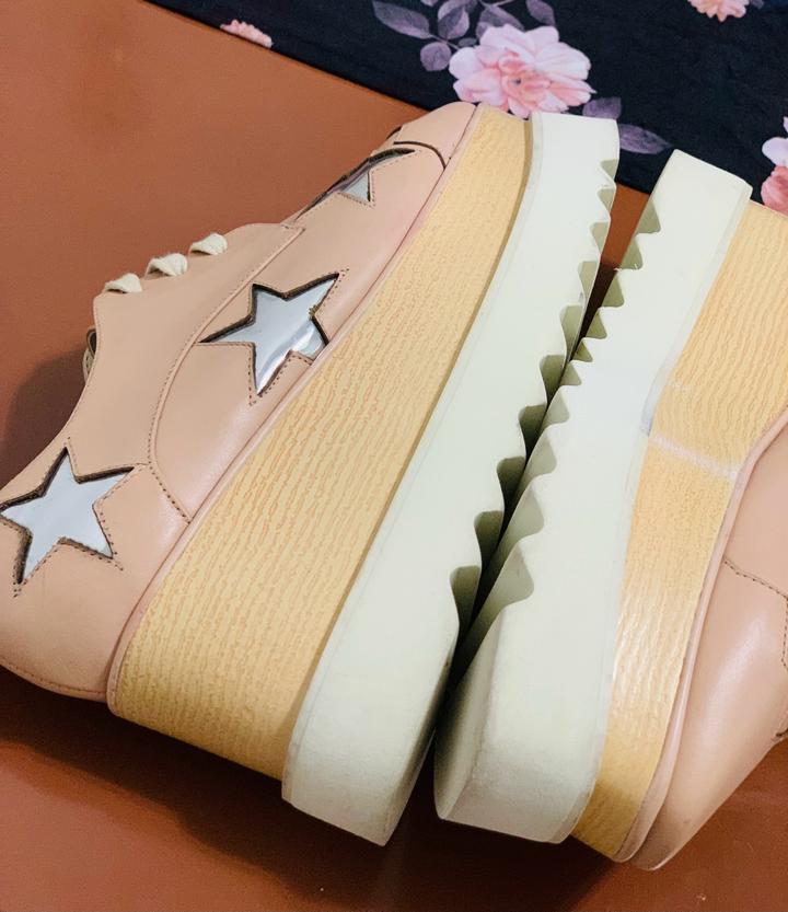 Броги из нежной розовой кожи