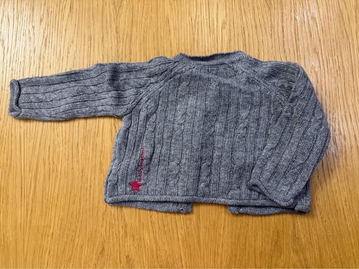 Серый шерстяной / кашемировый кардиган для девочки из бренда Belly button