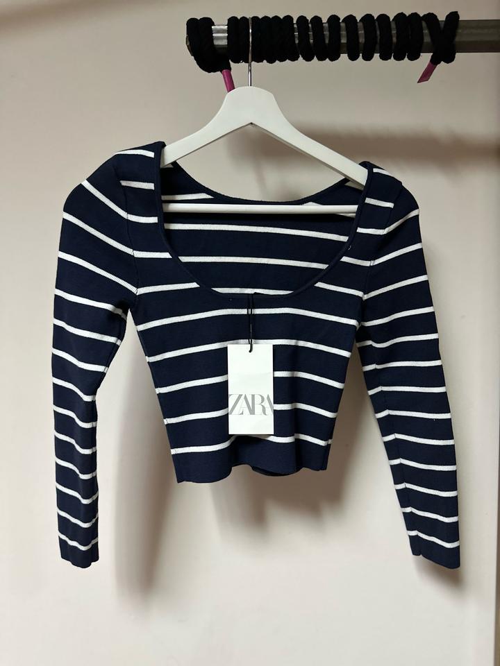 Трикотажный лонгслив Zara в морском стиле