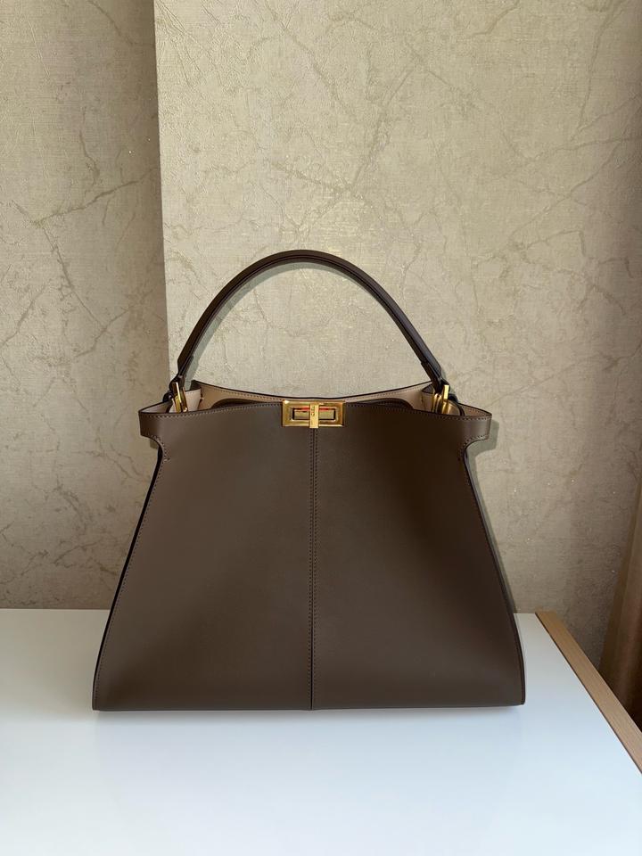 Сумка-тоут fendi peekaboo -новая люкс копия в телячьей мягкой коже, размер макси