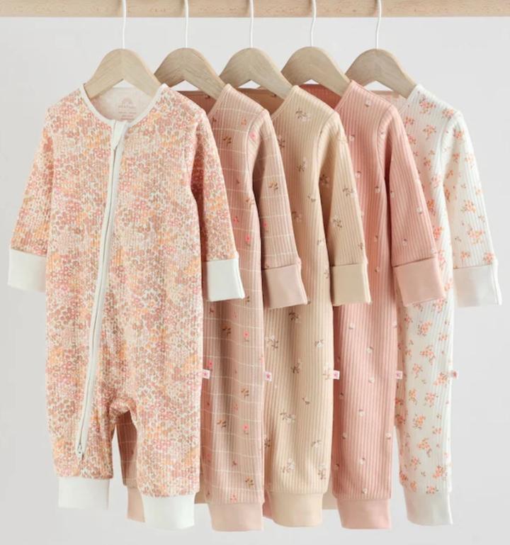 Набор из 5 ромперов для малышей на молнии Next