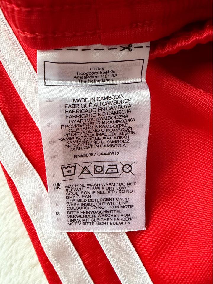 Красные спортивные брюки Adidas