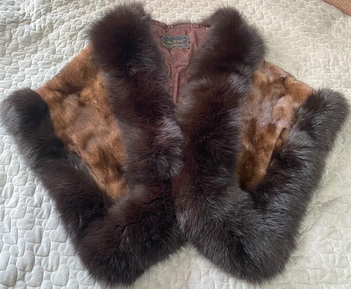 Норковая накидка манто