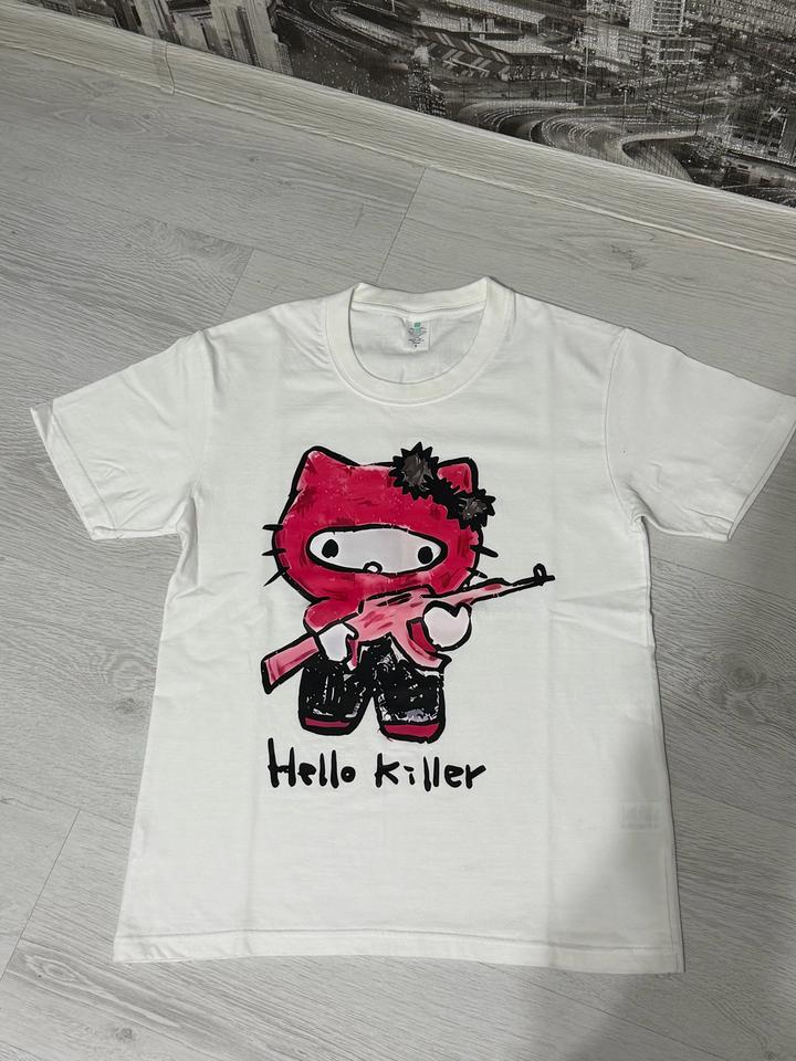 Футболка с принтом hello kitty