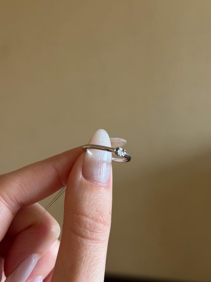 Кольцо из серебра с бриллиантом