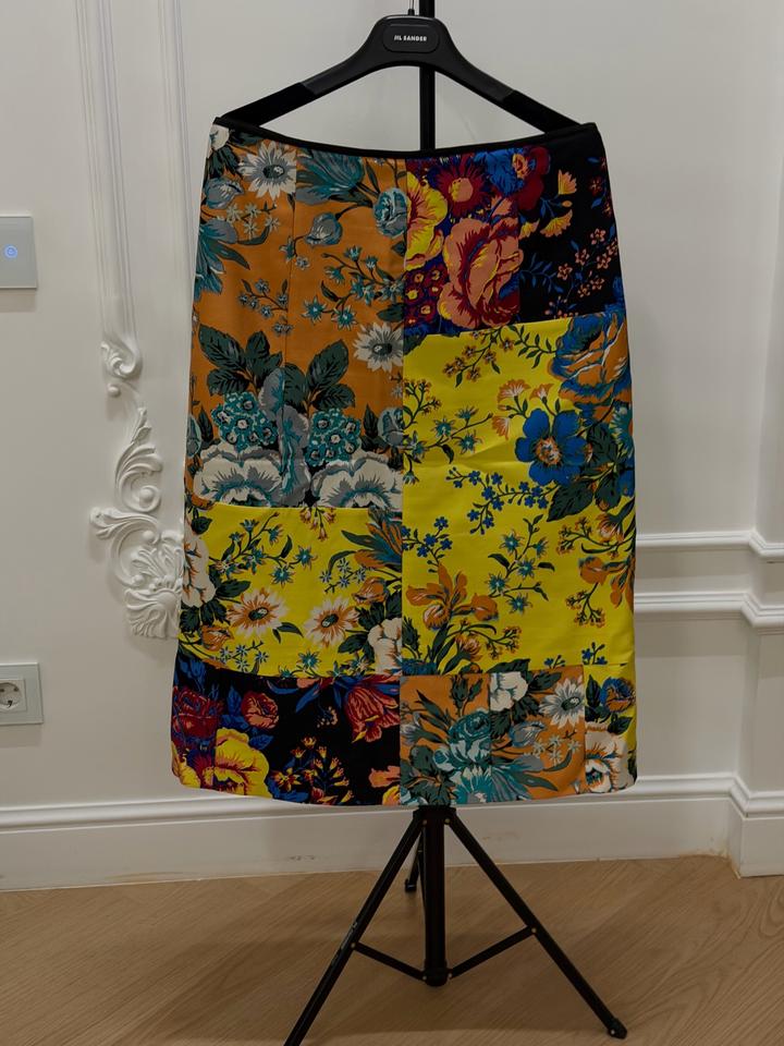 Юбка-миди Diane von Furstenberg (DVF) в стиле пэчворк