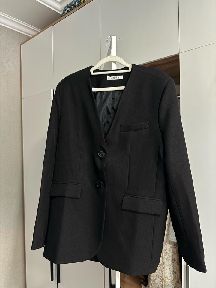 Пиджак черный oversize
