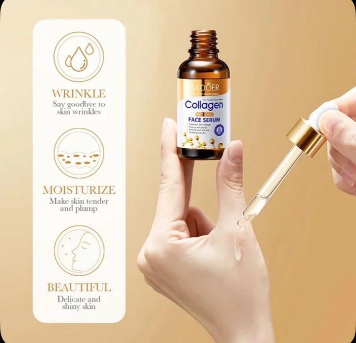 SADOER,Сыворотка для лица увлажняющая антивозрастная от морщин с коллагеном,30ml