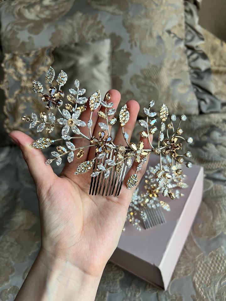 Свадебные гребни на волосы Swarovski