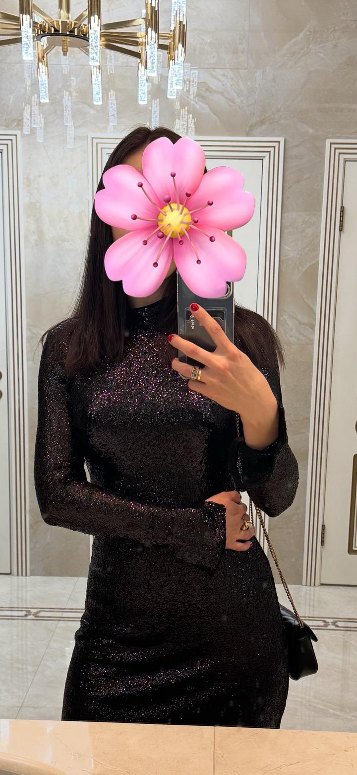 Платье в мелких паетках H&M